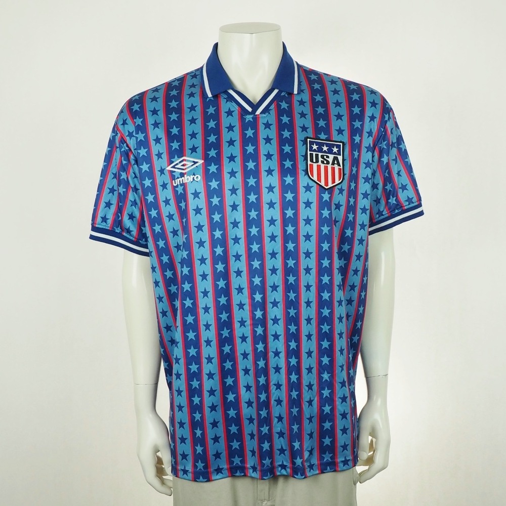 Umbro Team USA United States Soccer Jersey Mens Large Blue USMNT World Cup